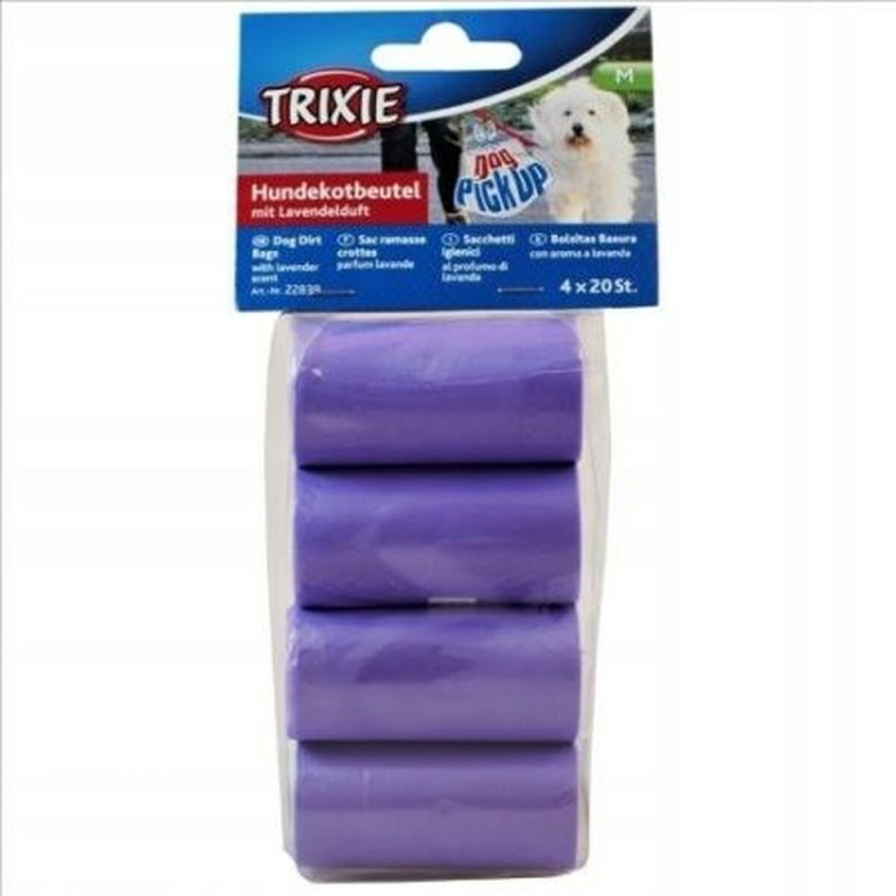 Σακούλα απορημάτων Trixie 22839 Μωβ Μοβ Πλαστική ύλη (80 Τεμάχια)