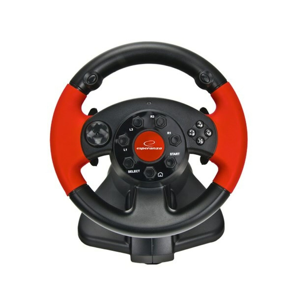 Τιμόνι Racing Esperanza EG103 Πεντάλ Μαύρο Κόκκινο PC PlayStation 3 PlayStation 2