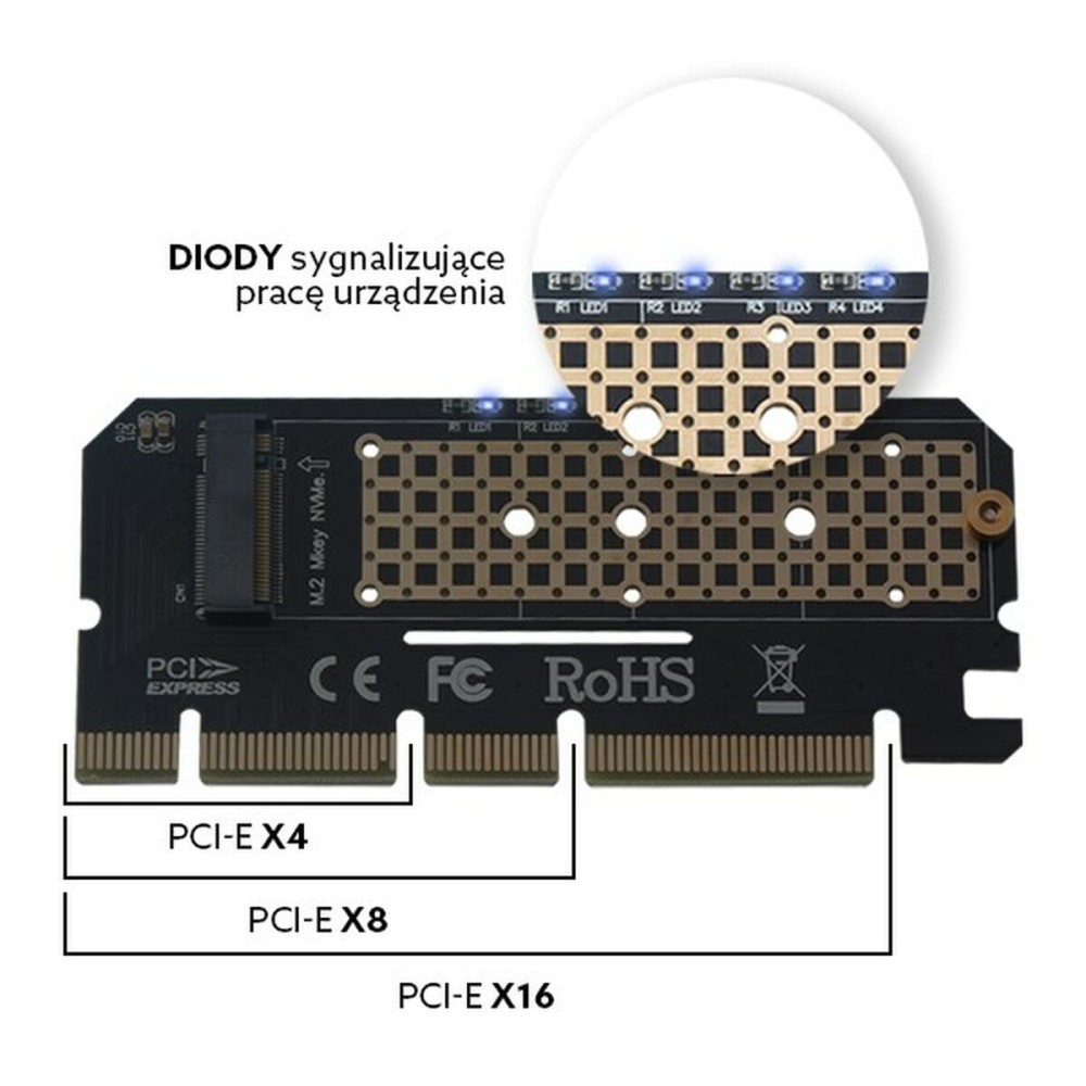 Κάρτα PCI SSD M.2 Savio Adapter  AK-41