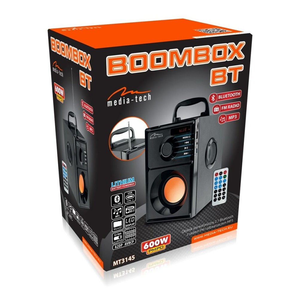 Ηχείο Bluetooth Media Tech BoomBox BT MT3145 V2 Μαύρο 600 W