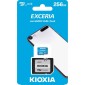 Κάρτα Μνήμης Micro SD με Αντάπτορα Kioxia Exceria UHS-I Κατηγορία 10 Μπλε 256 GB