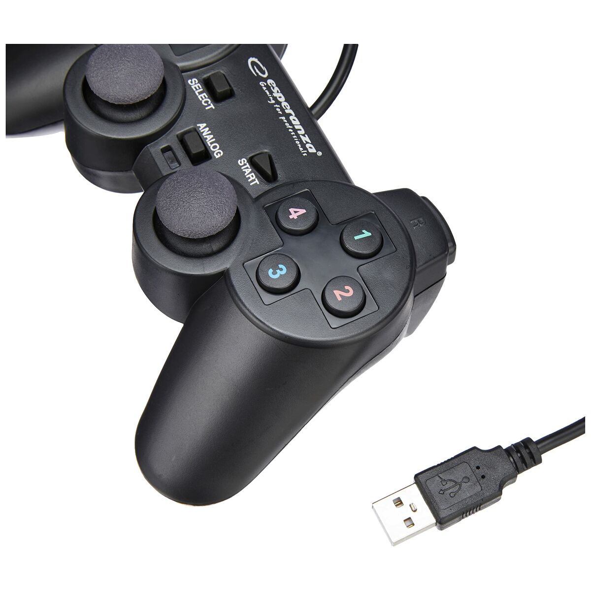 Τηλεχειριστήριο για Gaming Esperanza EG102 USB 2.0 Μαύρο PC PlayStation 3