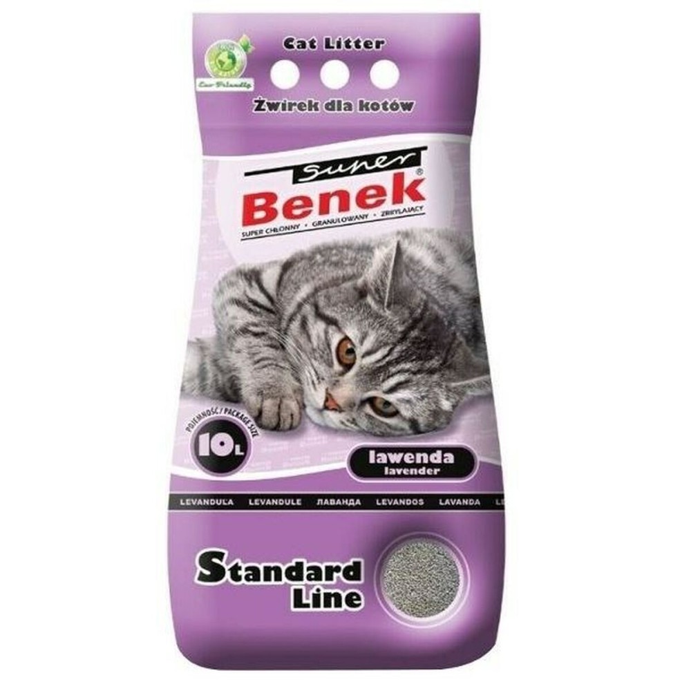 Αμμος για Γάτες Super Benek Standard Γκρι Λεβάντα 10 L