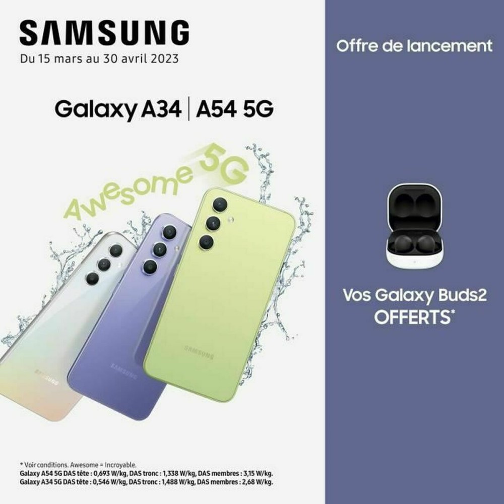 Smartphone Samsung A34 5G 128 GB 6,6" 128 GB 6 GB RAM Ασημί