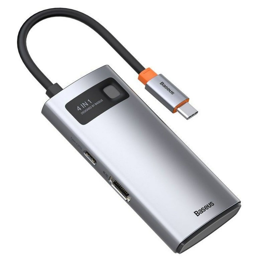 USB Hub Baseus CAHUB-CY0G Ασημί