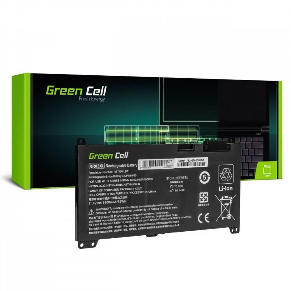 Μπαταρία φορητού υπολογιστή Green Cell HP183 Μαύρο 3400 mAh