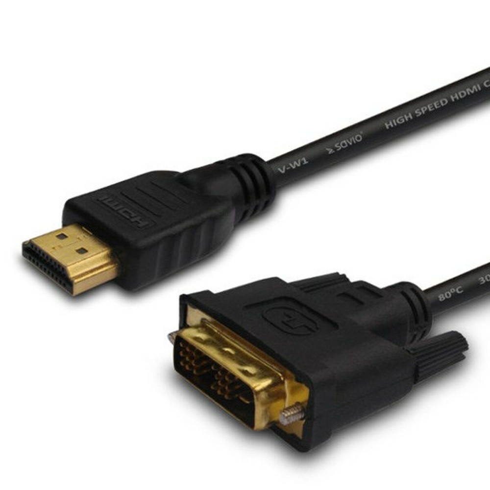 Καλώδιο HDMI σε DVI Savio cl-139 Μαύρο 1,8 m
