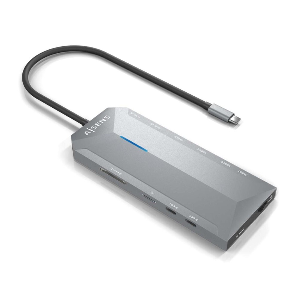 USB Hub Aisens ASUC-12P005-GR Γκρι 100 W