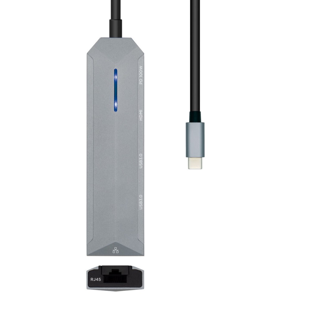 USB Hub Aisens ASUC-5P003-GR Γκρι 100 W