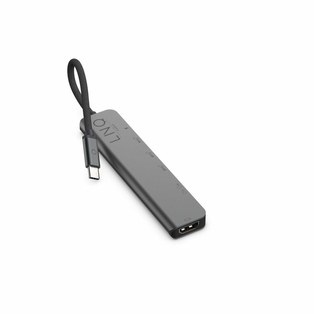 USB Hub LQ48016 Μαύρο Γκρι Μαύρο/Γκρι