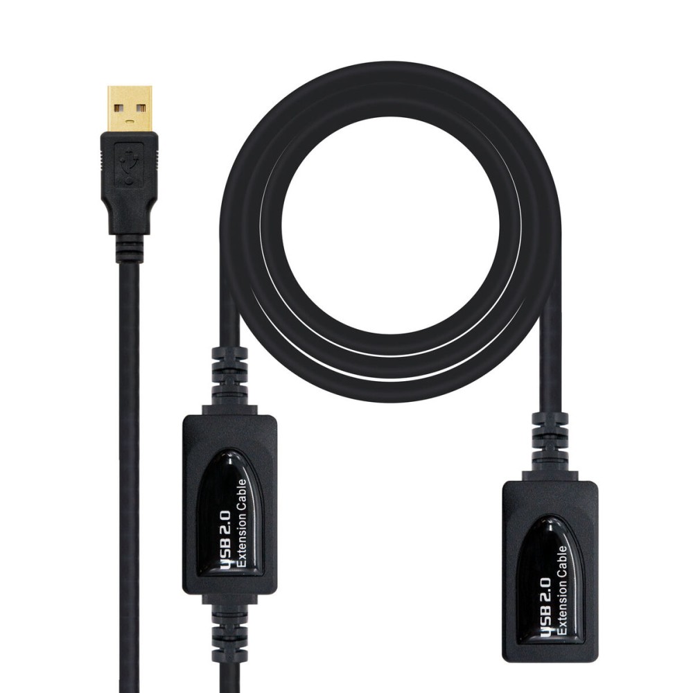 Καλώδιο Επέκτασης USB NANOCABLE 10.01.0213 Μαύρο 15 m