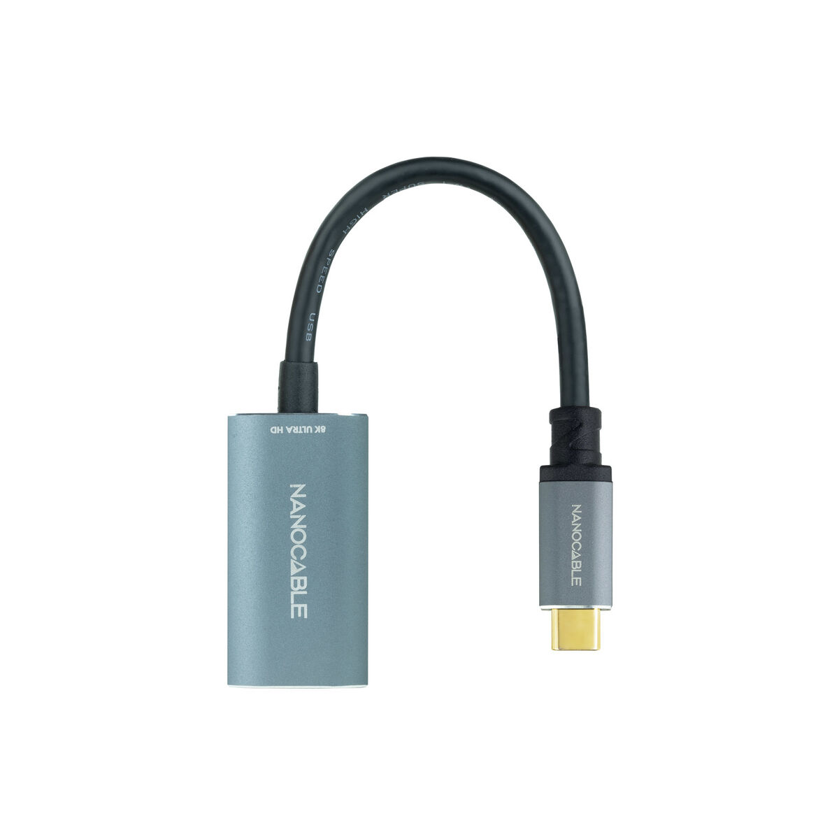 Αντάπτορας USB-C σε DisplayPort NANOCABLE 10.16.4104-G Γκρι 15 cm 8K Ultra HD
