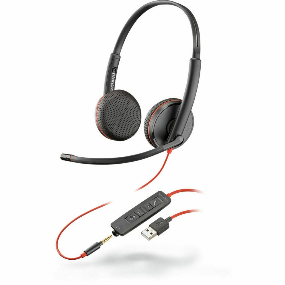Ακουστικά με Μικρόφωνο Plantronics 209747-201 Μαύρο Κόκκινο