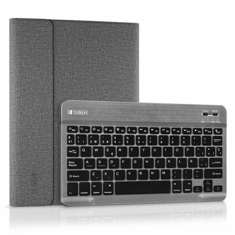 Θήκη Tablet και πληκτρολογιού Subblim SUB-KT2-BT0002 Γκρι Ισπανικό Qwerty Bluetooth