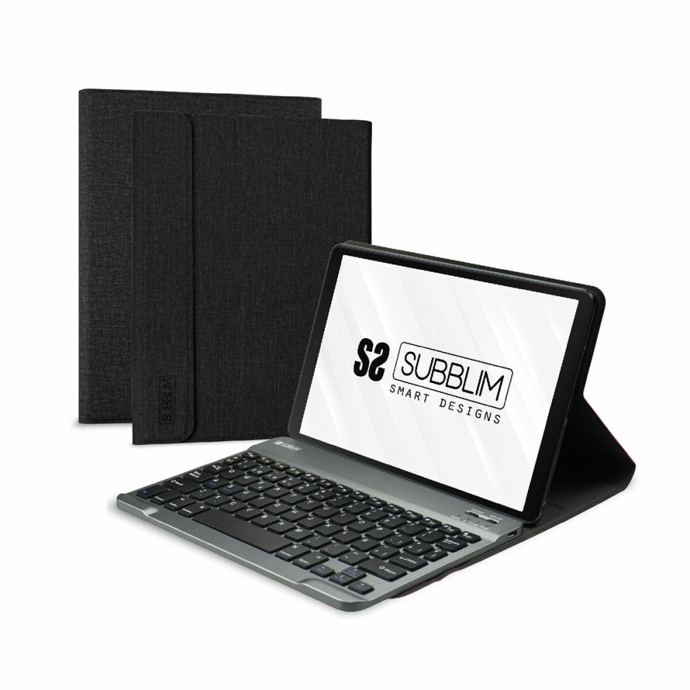 Θήκη Tablet και πληκτρολογιού Subblim SUBKT3-BTL300 Μαύρο Ισπανικό Qwerty QWERTY 10,6"