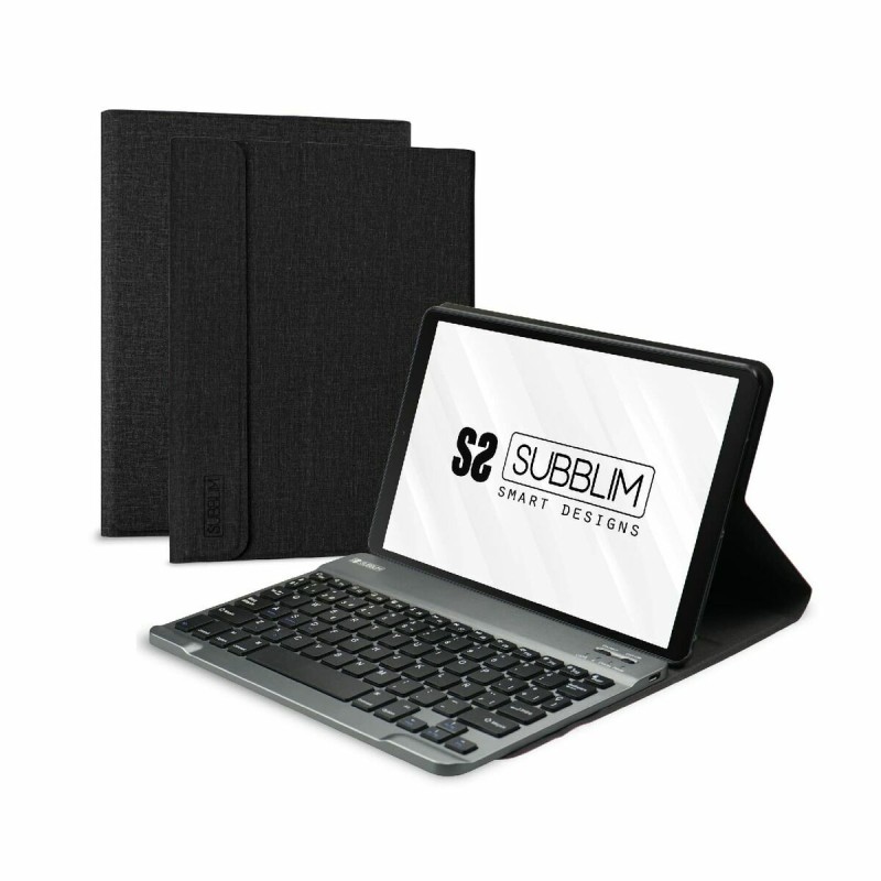 Θήκη Tablet και πληκτρολογιού Subblim SUBKT3-BTS055 Μαύρο Ισπανικό Qwerty 10,5"