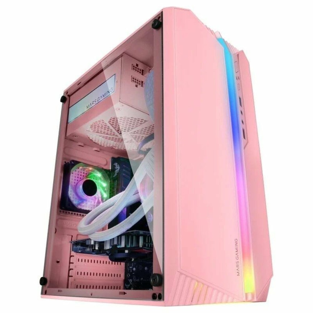 Κουτί Μέσος Πύργος ATX Mars Gaming MC-S1 Μαύρο Ροζ