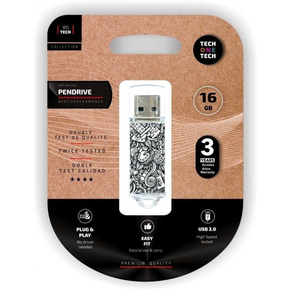 Στικάκι USB Tech One Tech Art-Deco 16 GB