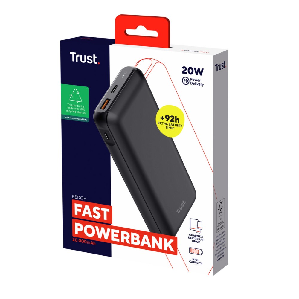 Powerbank Trust 24880 Μαύρο 20000 mAh (1 μονάδα)