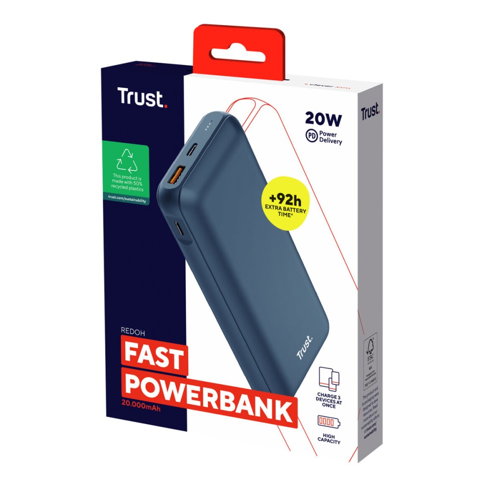Powerbank Trust 25034 Μπλε 20000 mAh (1 μονάδα)