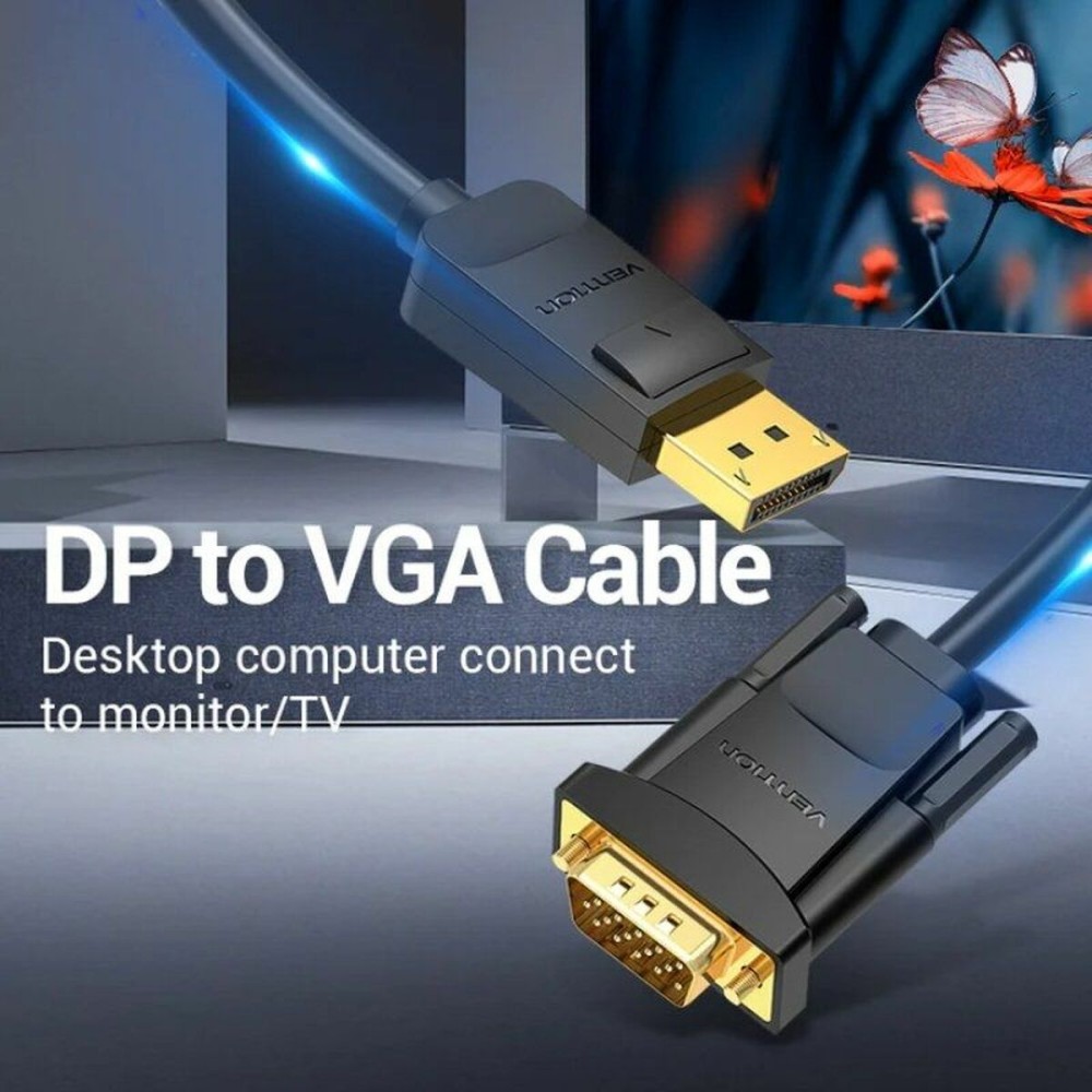 Αντάπτορας DisplayPort σε VGA Vention HBLBH Μαύρο 2 m
