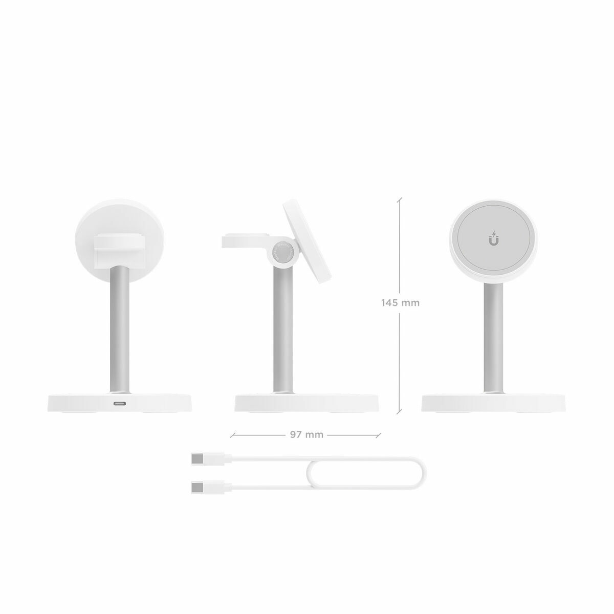 Ασύρματος Φορτιστής Aisens ASCH-15W3WC065-W Λευκό 15 W