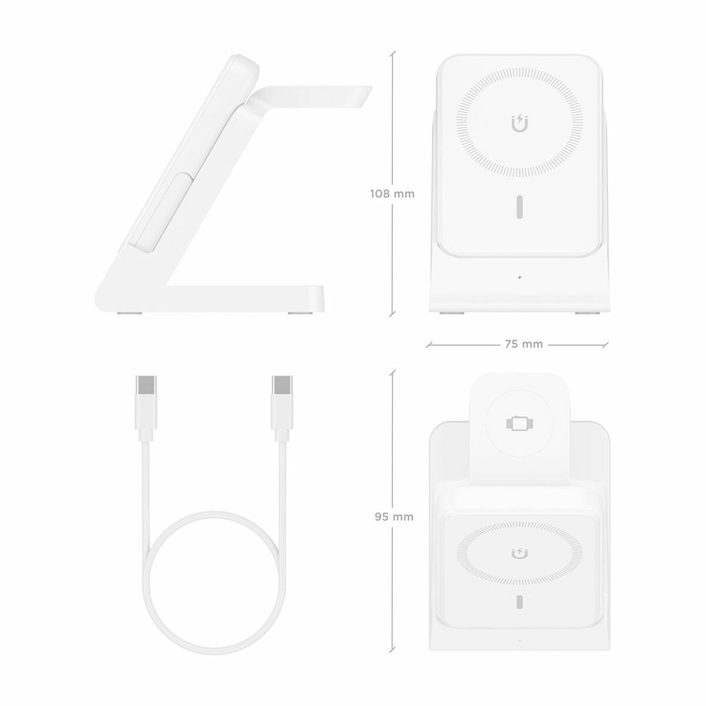 Ασύρματος Φορτιστής Aisens ASCH-15W4WC063-W Λευκό 15 W