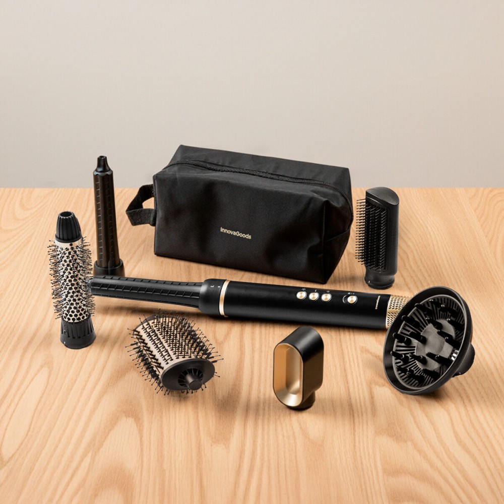 Ιοντική Πολυλειτουργική Βούρτσα Αεροστεγνωτήρα και Στυλιζαρίσματος με Τεχνολογία Coanda και 7 Αξεσουάρ Wavify InnovaGoods