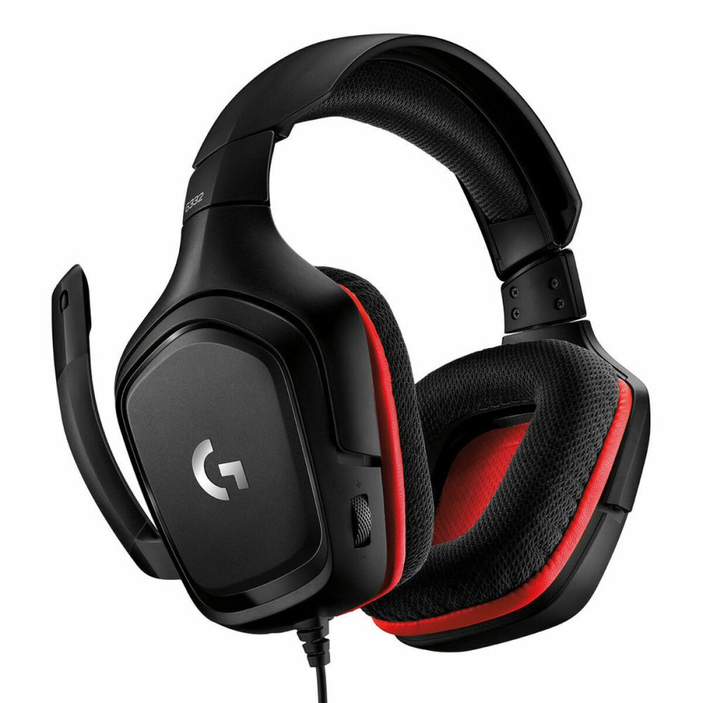 Ακουστικά με Μικρόφωνο Logitech G332 Μαύρο Κόκκινο Κόκκινο/Μαύρο (Ανακαινισμenα A)