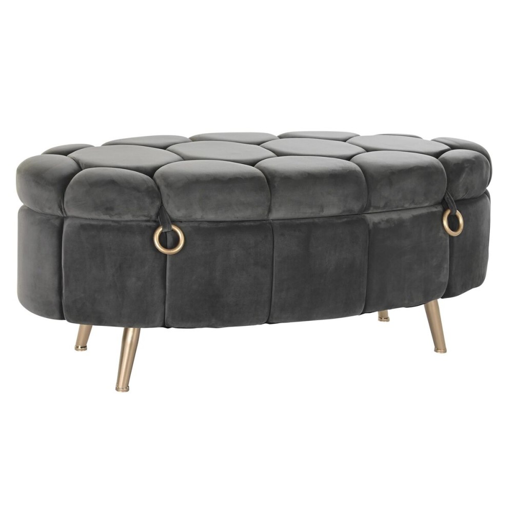Σκαμπό DKD Home Decor Γκρι Μέταλλο (Ανακαινισμenα A)