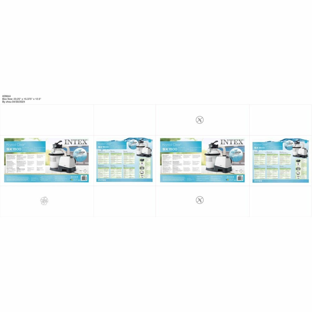 Συσκευή επεξεργασίας αποβλήτων ύδατος για την Πισίνα Intex Kristal Clear 29100 L (Ανακαινισμenα A)