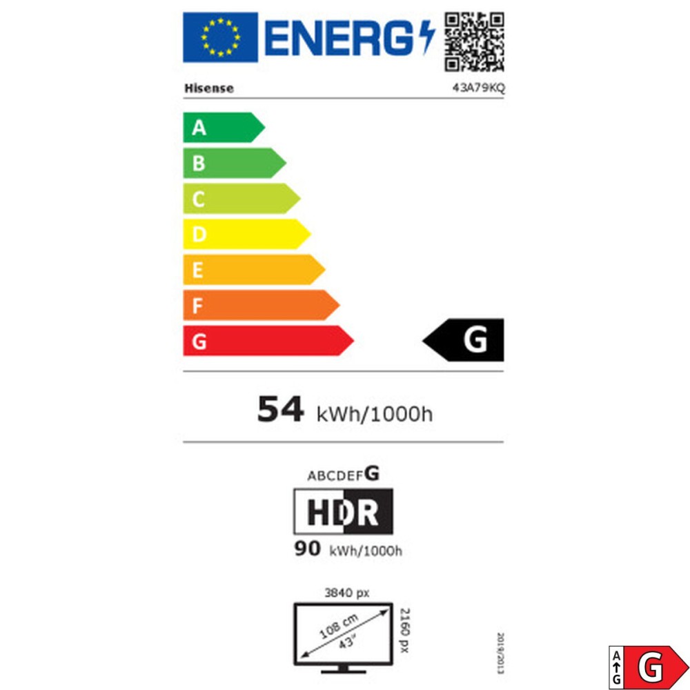Smart TV Hisense 43A79KQ 43" 4K Ultra HD LED HDR D-LED QLED (Ανακαινισμenα B)