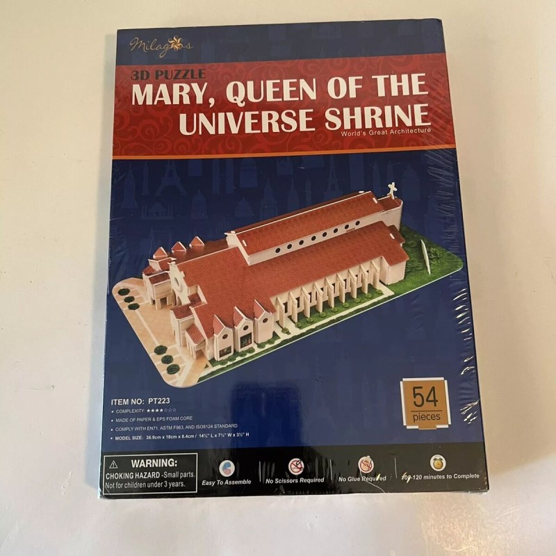 3D Παζλ CubicFun MARY QUEEN OF THE UNIVERSE SHRINE Πολύχρωμο 54 Τεμάχια