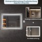 Costway  Καθρέφτης Μπάνιου LED με Φωτισμό Αντιθαμβωτικός Ορθογώνιος 80 x 60 cm. BA8169DE