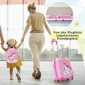 Costway  Σετ Βαλίτσας για Παιδιά: Χειραποσκευή & Σακίδιο Πλάτης με Χαριτωμένα Σχέδια BN10004UC