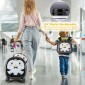 Costway Σετ Παιδικών Αποσκευών 4 Τεμαχίων με Χειραποσκευή, Σακίδιο, Μαξιλάρι Λαιμού και Ετικέτα Ονόματος BN10040DK
