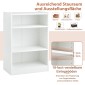 Costway Λευκή Βιβλιοθήκη 3 Επιπέδων 50 x 30 x 75 cm CB10458WH