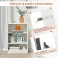 Costway Λευκή Βιβλιοθήκη 3 Επιπέδων 50 x 30 x 75 cm CB10458WH