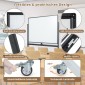 Costway Διπλής Όψης Πίνακας Whiteboard με Ρυθμιζόμενο Ύψος και Αξεσουάρ CB10566BK