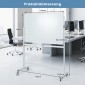 Costway Διπλής Όψης Πίνακας Whiteboard με Ρυθμιζόμενο Ύψος και Αξεσουάρ CB10566WH