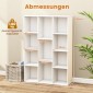 Costway Ράφι βιβλιοθήκης με 11 θέσεις Λευκό 74 x 24 x 106 cm CB10703WH