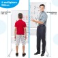 Costway Διπλής Όψης Κινητός Πίνακας 120x90 cm με Ρόδες & Βάση CB10728WH