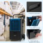 Costway Επαγγελματικός Αφυγραντήρας με Αντλία & Σωλήνα Αποστράγγισης & Χρονοδιακόπτη 24 Ωρών & 4 Ρόδες Μπλε ES10504DE-B