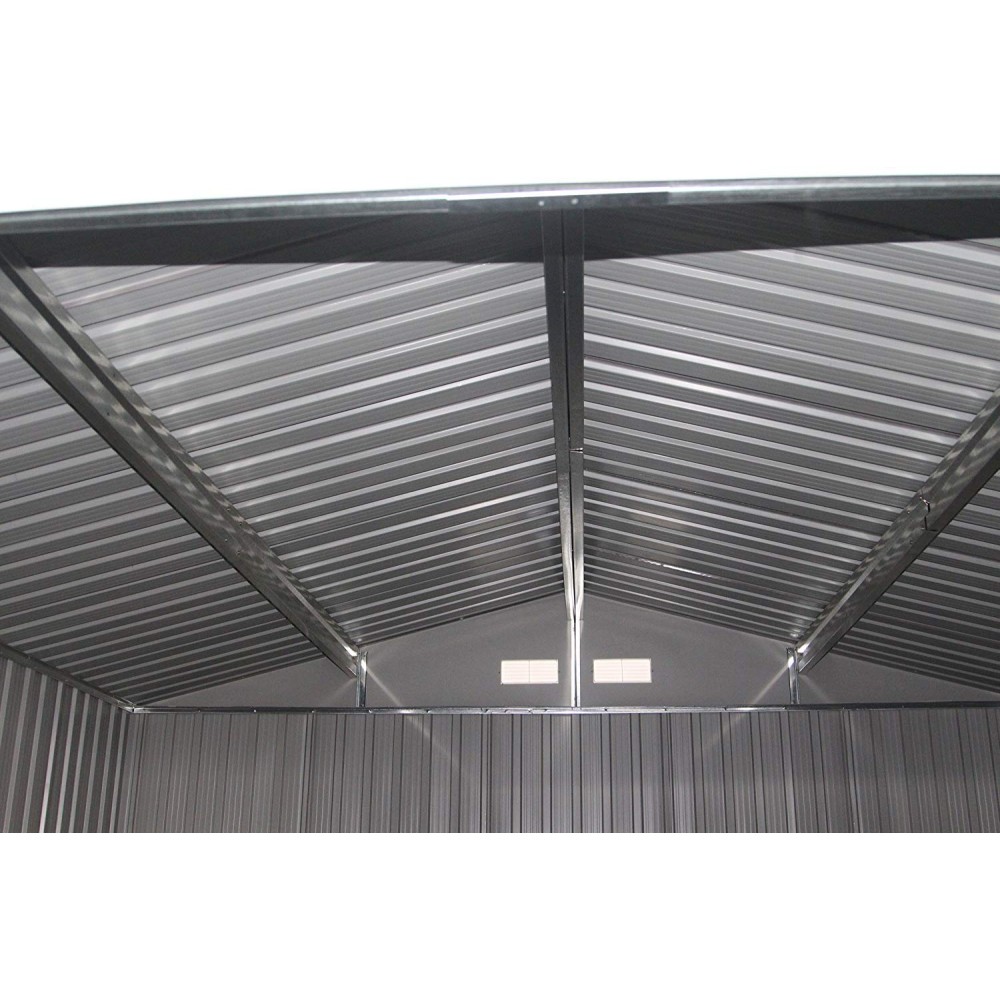Costway Μεταλλικό Σπιτάκι Κήπου 213x127x185 cm με Ανθεκτική Κατασκευή και Δύο Συρόμενες Πόρτες GT2989GN+