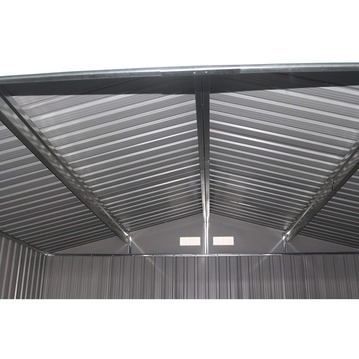 Costway Μεταλλικό Σπιτάκι Κήπου 213x127x185 cm με Ανθεκτική Κατασκευή και Δύο Συρόμενες Πόρτες GT2989GN+