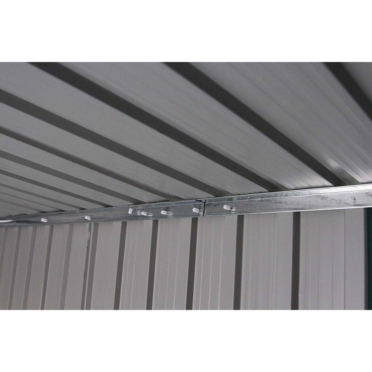 Costway Μεταλλικό Σπιτάκι Κήπου 213x127x185 cm με Ανθεκτική Κατασκευή και Δύο Συρόμενες Πόρτες GT2989GN+