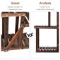 Costway Ξύλινη 9-επίπεδη βάση φυτών 125 x 25 x 114 cm Καφέ GT3517