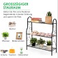 Costway  Μεταλλική βάση φυτών τριών επιπέδων 72 x 25 x 85 εκ. Μαύρο. GT3610