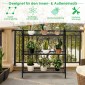 Costway  Μεταλλική βάση φυτών τριών επιπέδων 72 x 25 x 85 εκ. Μαύρο. GT3610