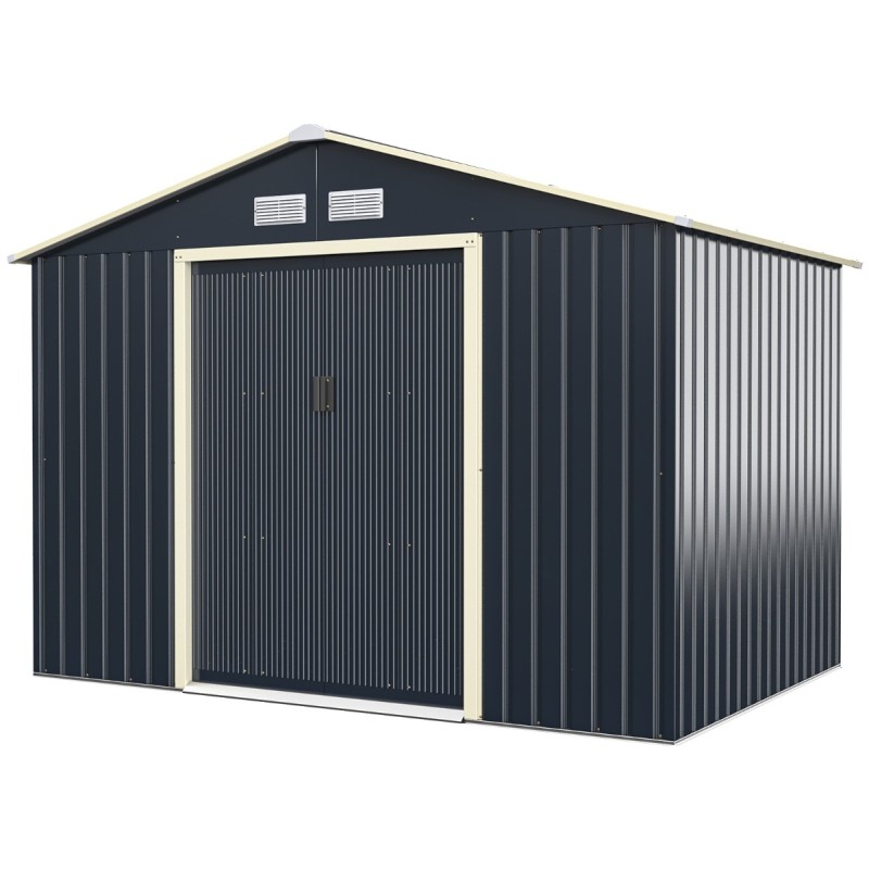 Costway Αποθήκη Εξωτερικού Χώρου 277 x 202 x 191 cm με Κλειδαριές και Αερισμό GT3732GR+